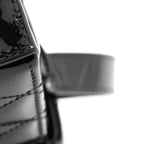 Patent Matelasse Monogram June Box Bag Black