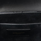 Patent Matelasse Monogram June Box Bag Black