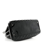Patent Quilted Large Just Mademoiselle Bowling Bag Black
