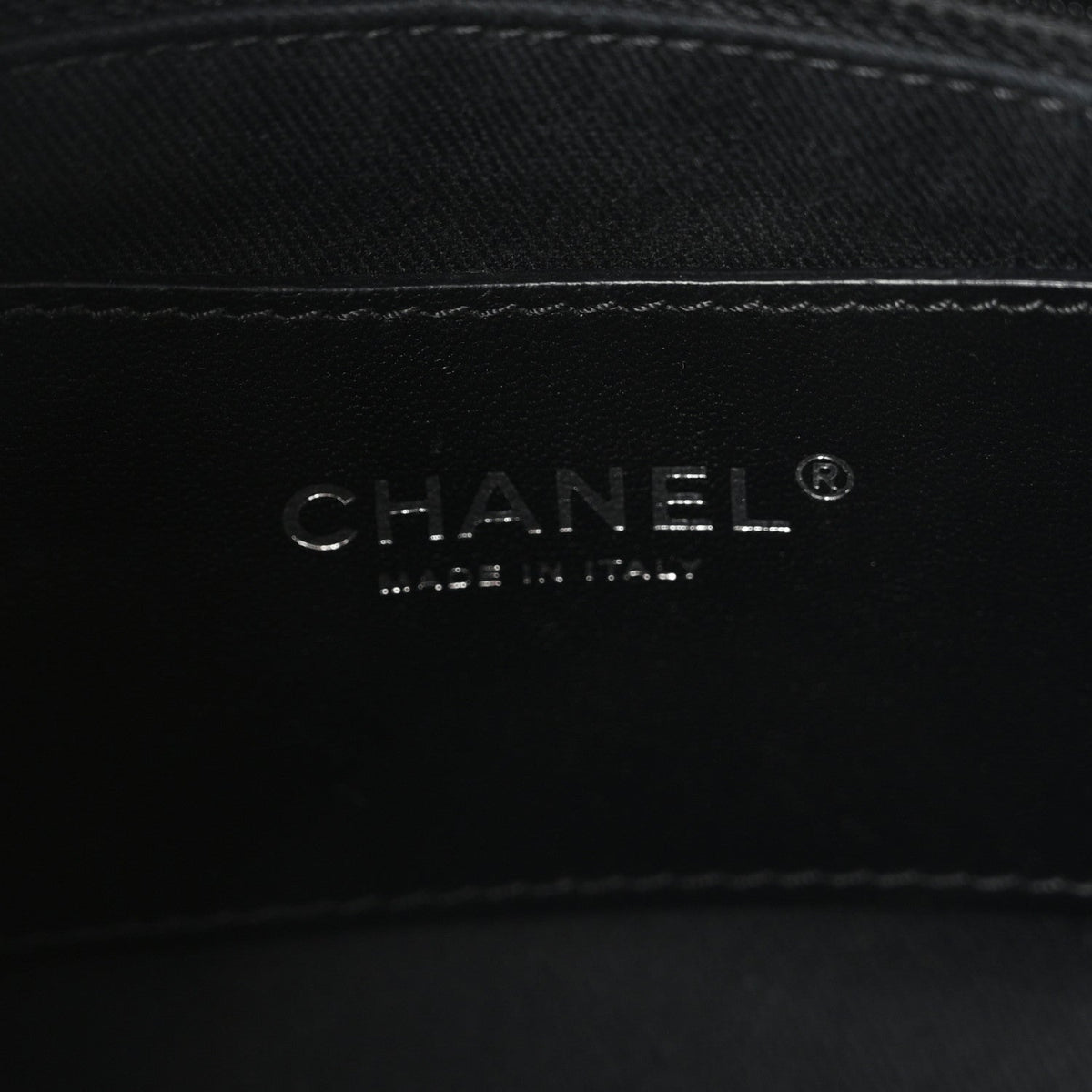 Patent Quilted Large Just Mademoiselle Bowling Bag Black