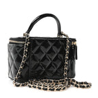 Patent Quilted Pick Me Up Vanity Case Black