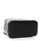 Patent Quilted Pick Me Up Vanity Case Black