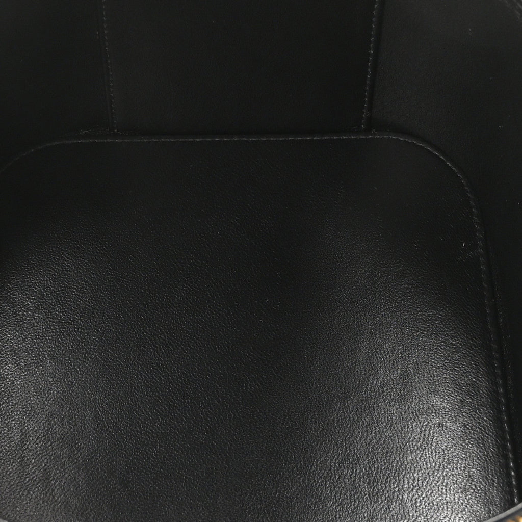 Patent Quilted Top Handle Vanity Case Black