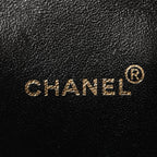 Patent Quilted Top Handle Vanity Case Black
