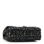 Patent Sequin Crystal Ruched 2.55 Reissue 225 Flap Black