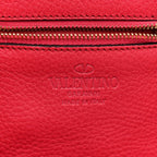 Pebbled Calfskin Mini Rockstud Tote Cyclamin