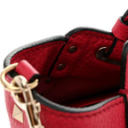 Pebbled Calfskin Mini Rockstud Tote Cyclamin