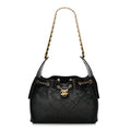 Perforated Calfskin Small Chanel 25 Handbag Black