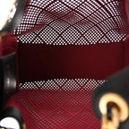 Perforated Calfskin Small Chanel 25 Handbag Black