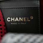 Perforated Calfskin Small Chanel 25 Handbag Black