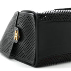 Perforated Calfskin Small Chanel 25 Handbag Black
