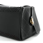 Perforated Calfskin Small Chanel 25 Handbag Black