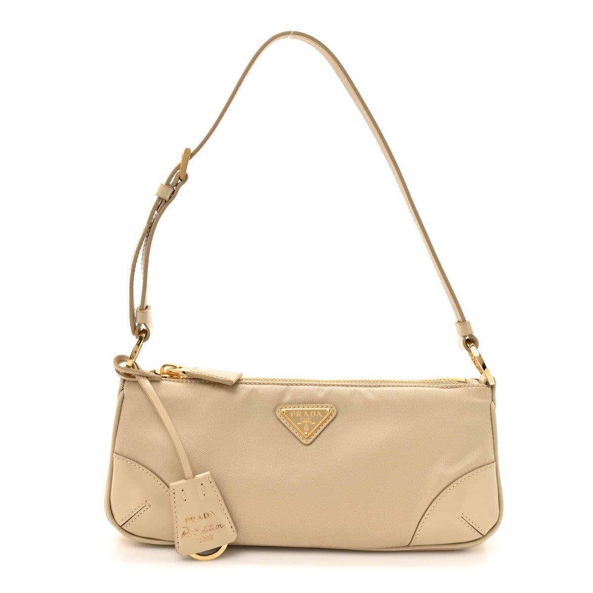 Re-Nylon Spazzolato Re-Edition 2002 Shoulder Bag Deserto