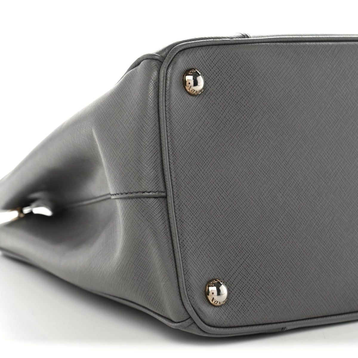 Saffiano Lux Colorblock Medium Galleria Double Zip Tote Marmo Nube