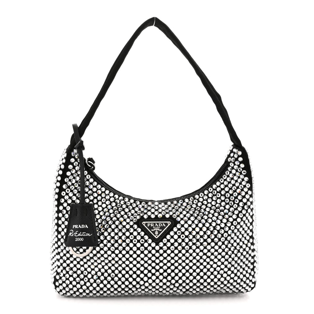 Satin Crystal Mini Re-Edition 2000 Bag Cristal