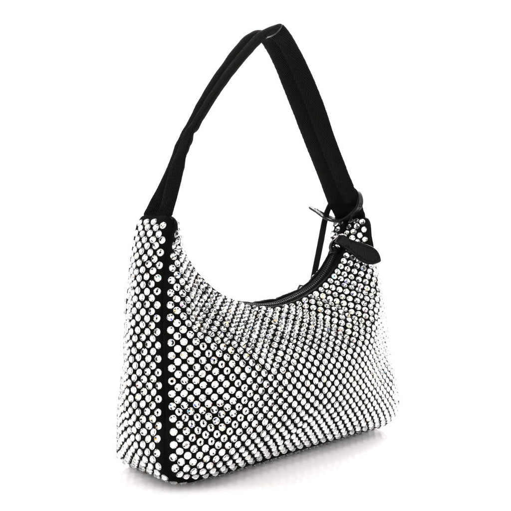 Satin Crystal Mini Re-Edition 2000 Bag Cristal