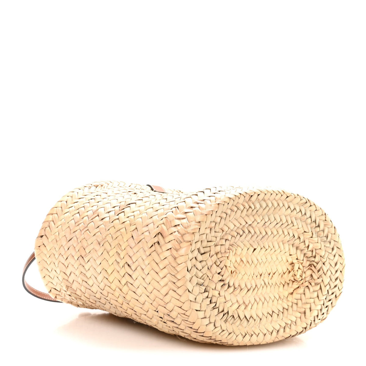 Raffia Calfskin Heart Triomphe Teen Panier Tan