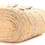 Raffia Calfskin Heart Triomphe Teen Panier Tan