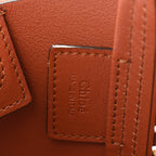 Raffia Calfskin Small Spin Tote Clay Brown