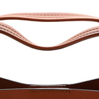 Raffia Calfskin Small Spin Tote Clay Brown