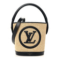 Raffia Petit Bucket Black