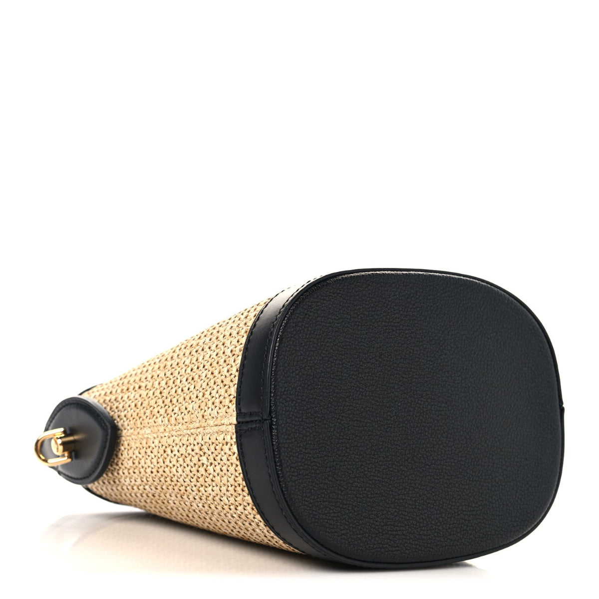 Raffia Petit Bucket Black