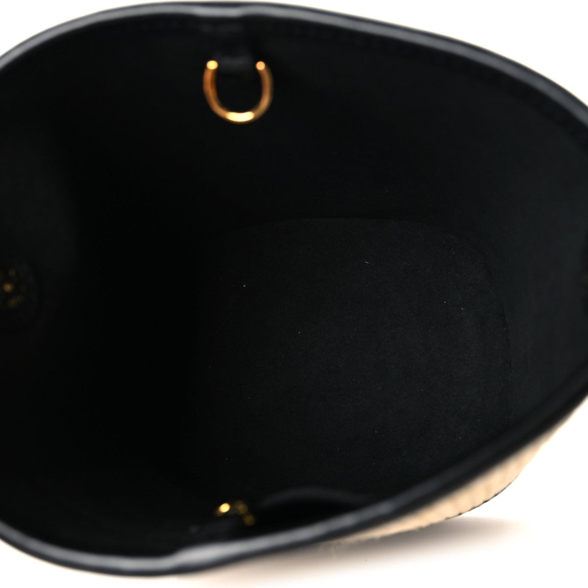Raffia Petit Bucket Black