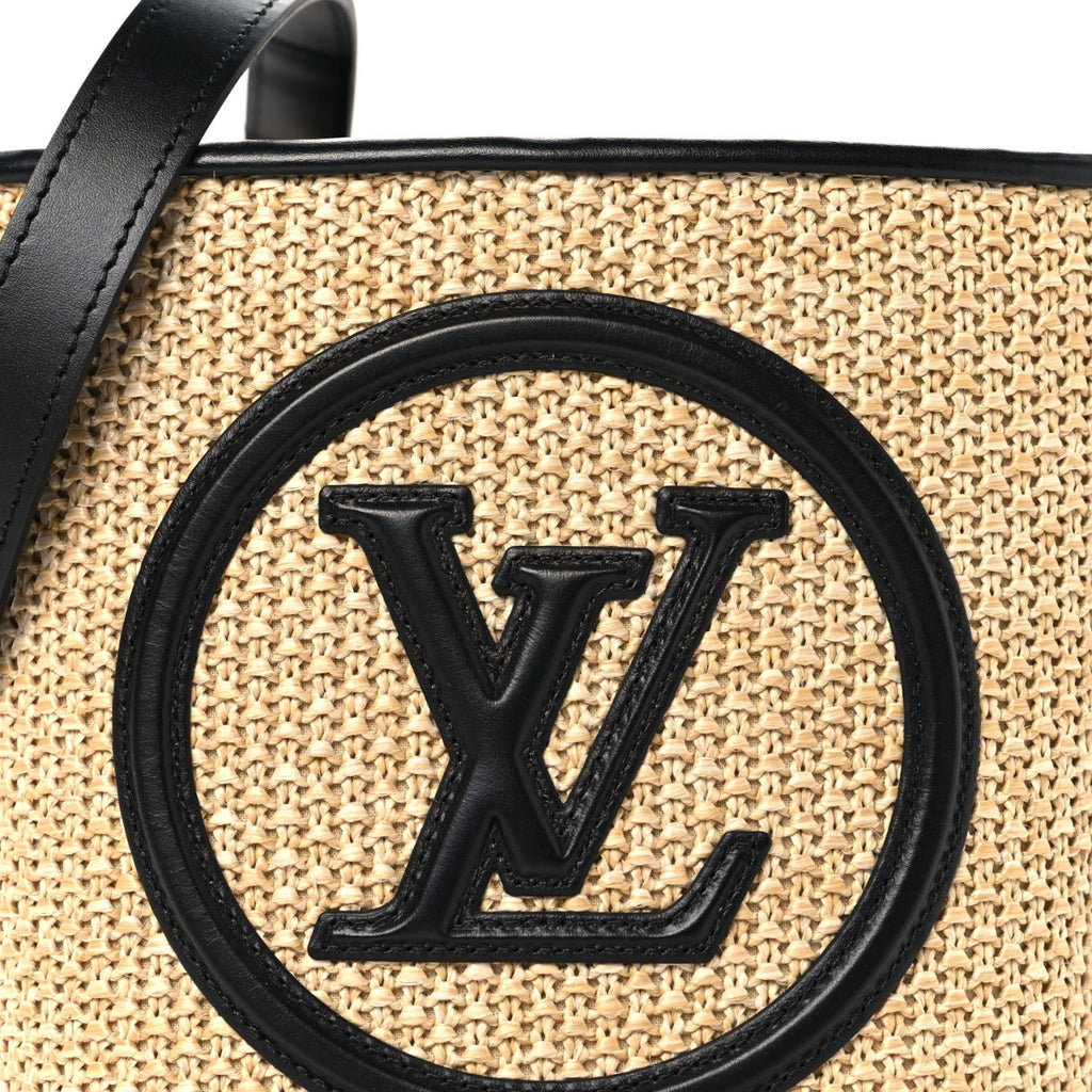 Raffia Petit Bucket Black