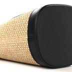 Raffia Petit Bucket Black