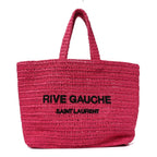 Raffia Rive Gauche Tote Pink