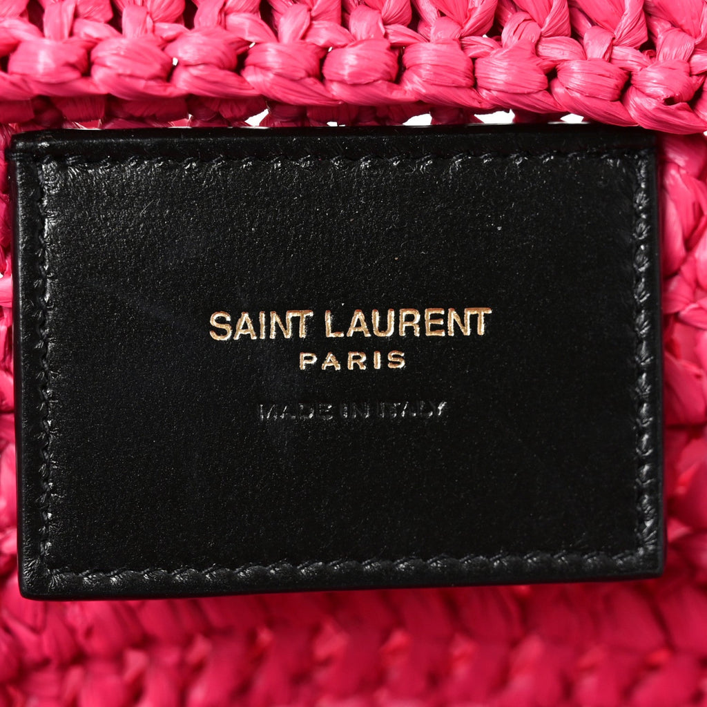 Raffia Rive Gauche Tote Pink