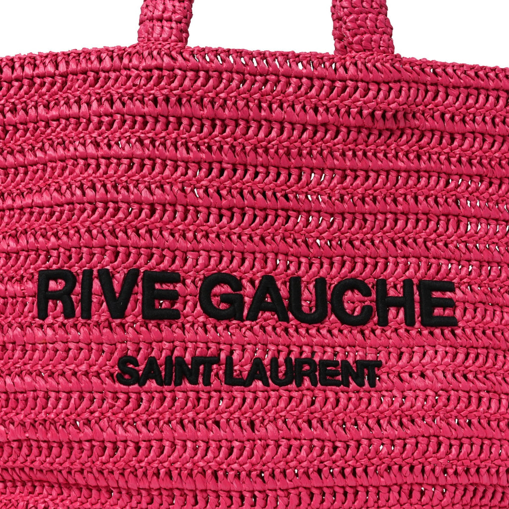 Raffia Rive Gauche Tote Pink