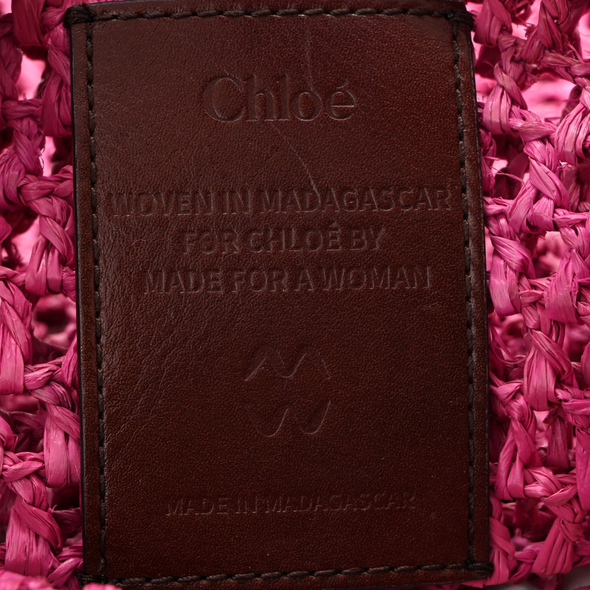 Raffia Summer Banana Tote Fuchsia Rose