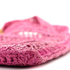 Raffia Summer Banana Tote Fuchsia Rose
