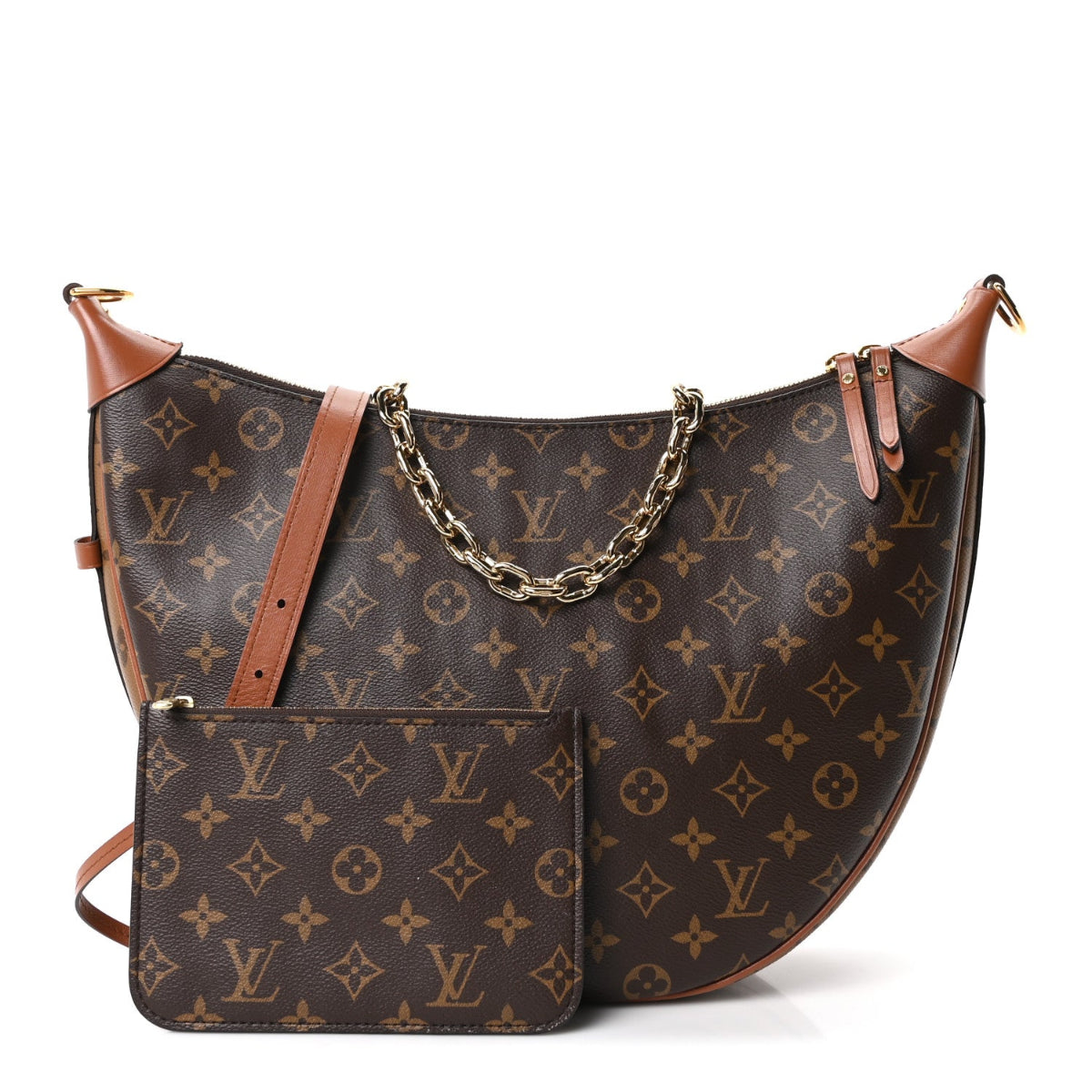 Reverse Monogram Loop Hobo