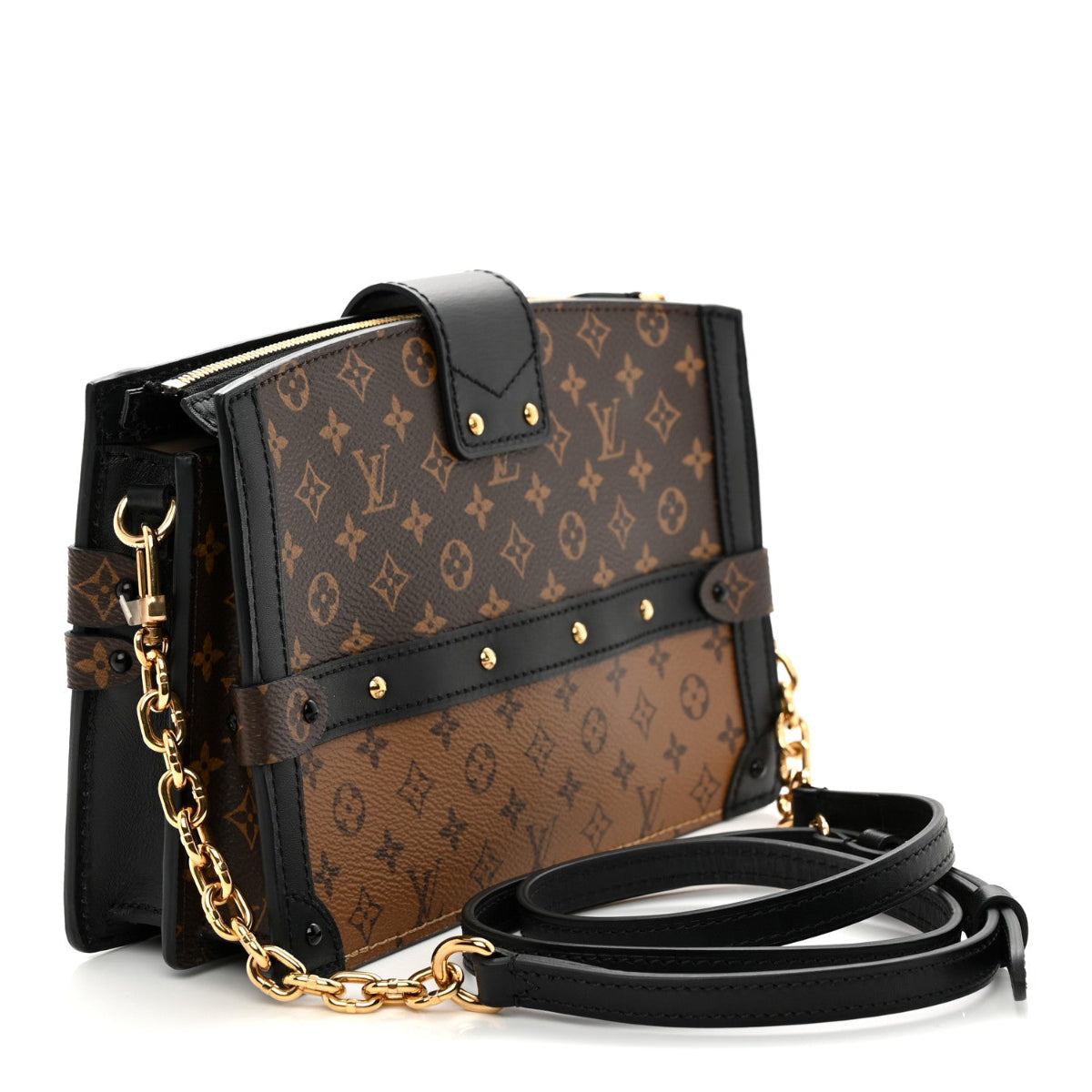 Reverse Monogram Trunk Clutch