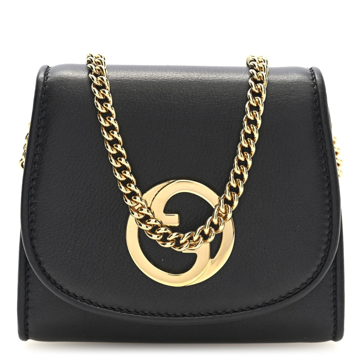 Roxy Calfskin Medium Blondie Chain Wallet Black