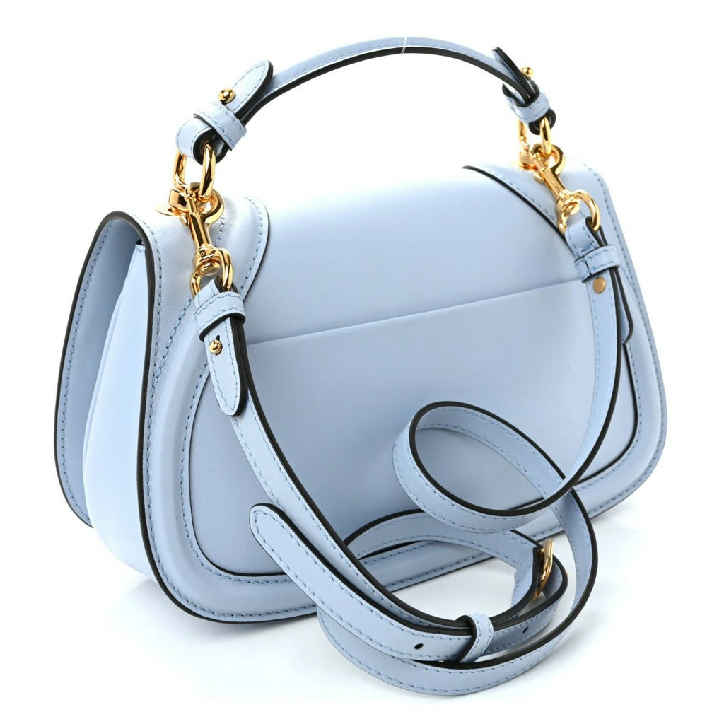 Roxy Calfskin Medium Blondie Top Handle Bag Cloudy Blue