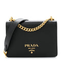 Saffiano Chain Shoulder Bag Black