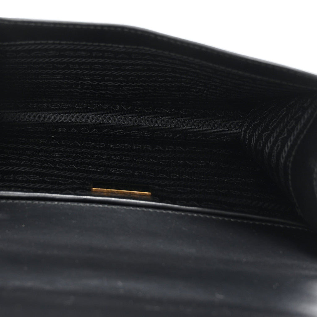 Saffiano Chain Shoulder Bag Black