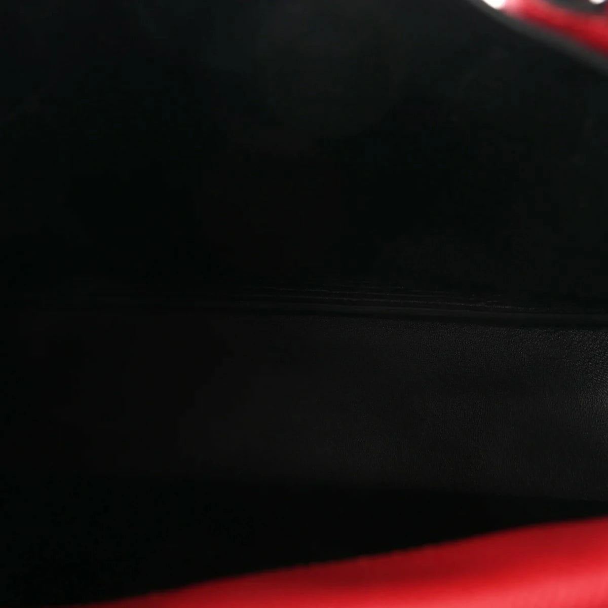Saffiano Cuir Medium Double Bag Fuoco