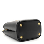 Saffiano Cuir Small Panier Bucket Bag Black Fuoco