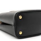 Saffiano Cuir Small Panier Bucket Bag Black Fuoco