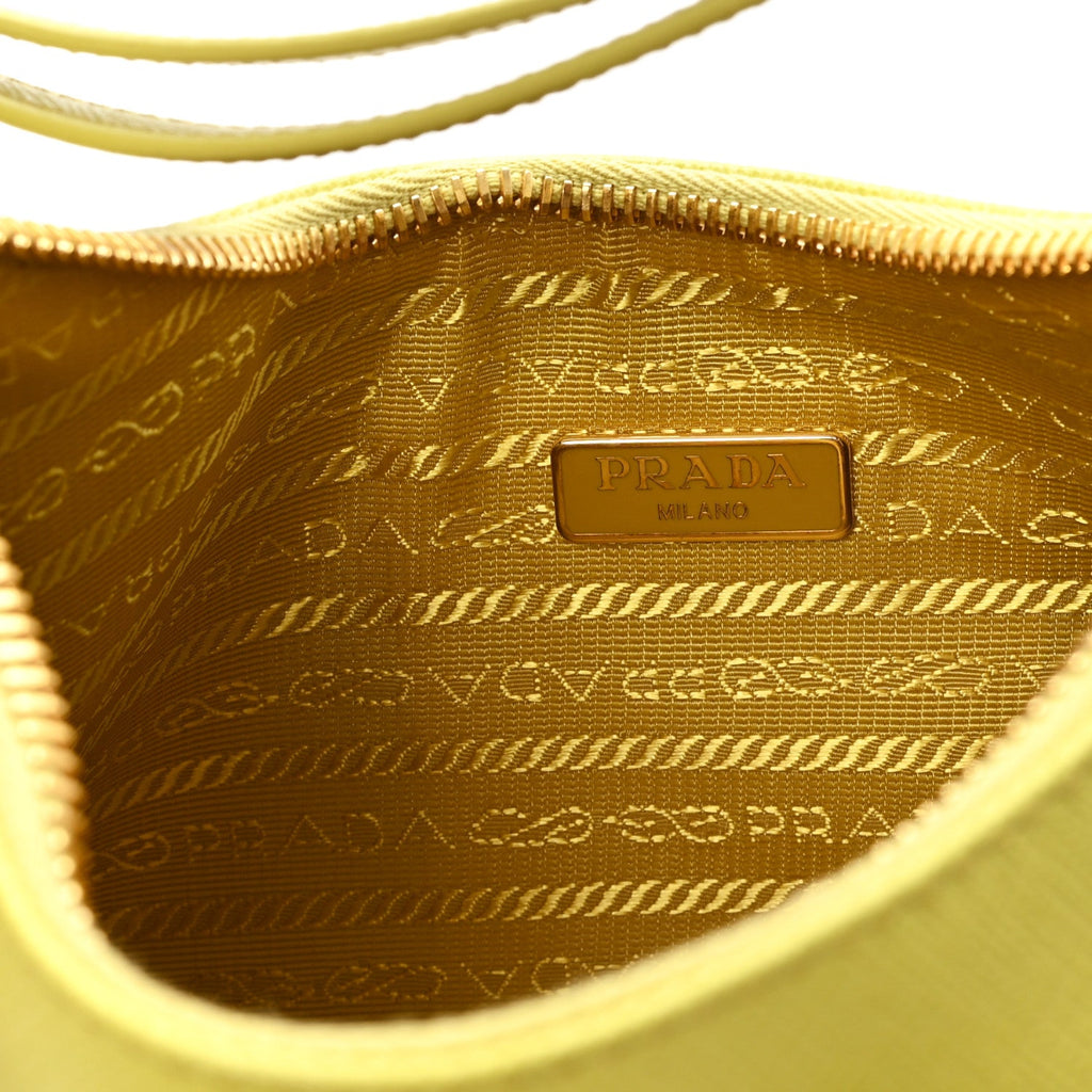 Saffiano Lux Mini Re-Edition Shoulder Bag Cedro
