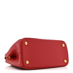 Saffiano Lux Small Galleria Double Zip Tote Fuoco