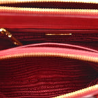Saffiano Lux Small Galleria Double Zip Tote Fuoco