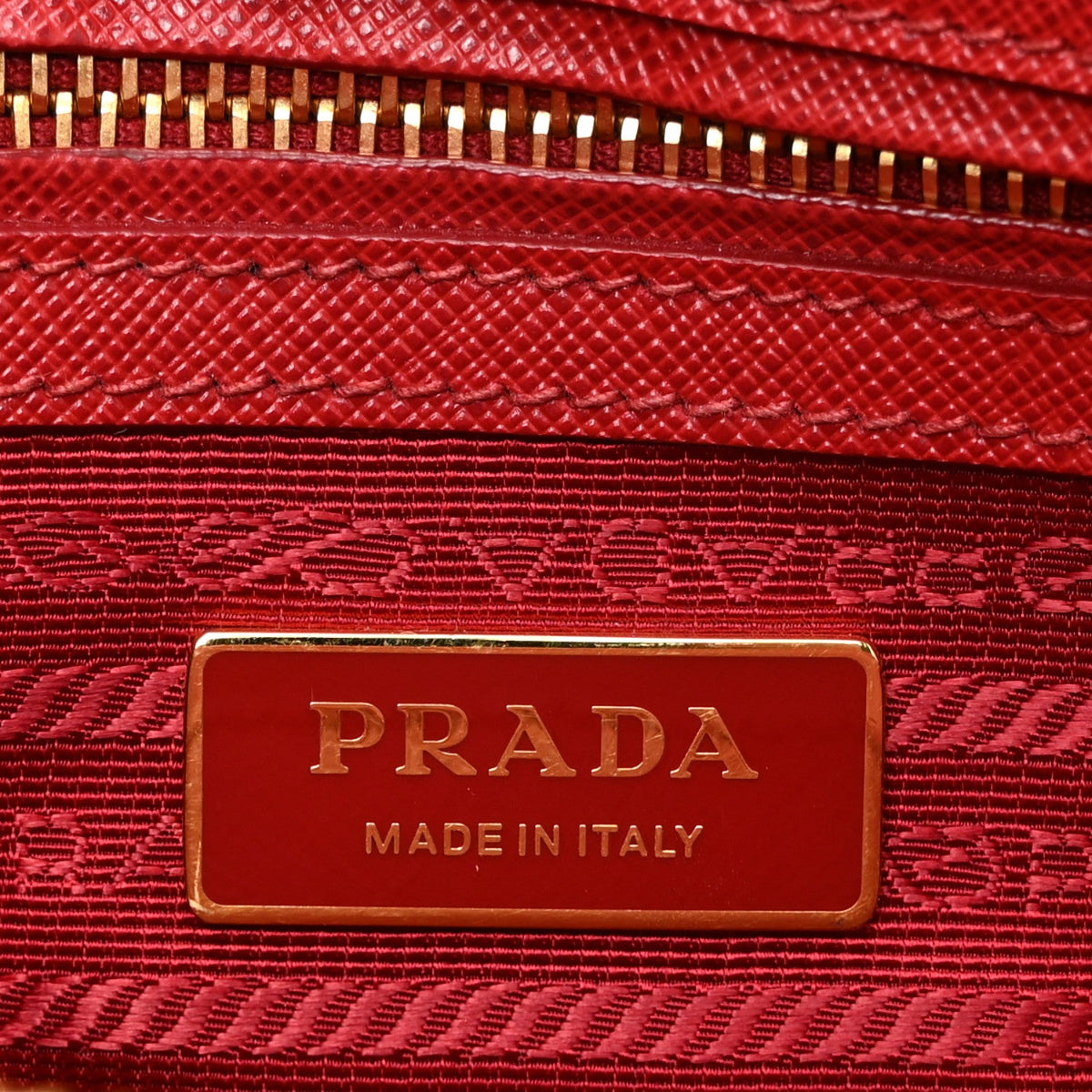 Saffiano Lux Small Galleria Double Zip Tote Fuoco