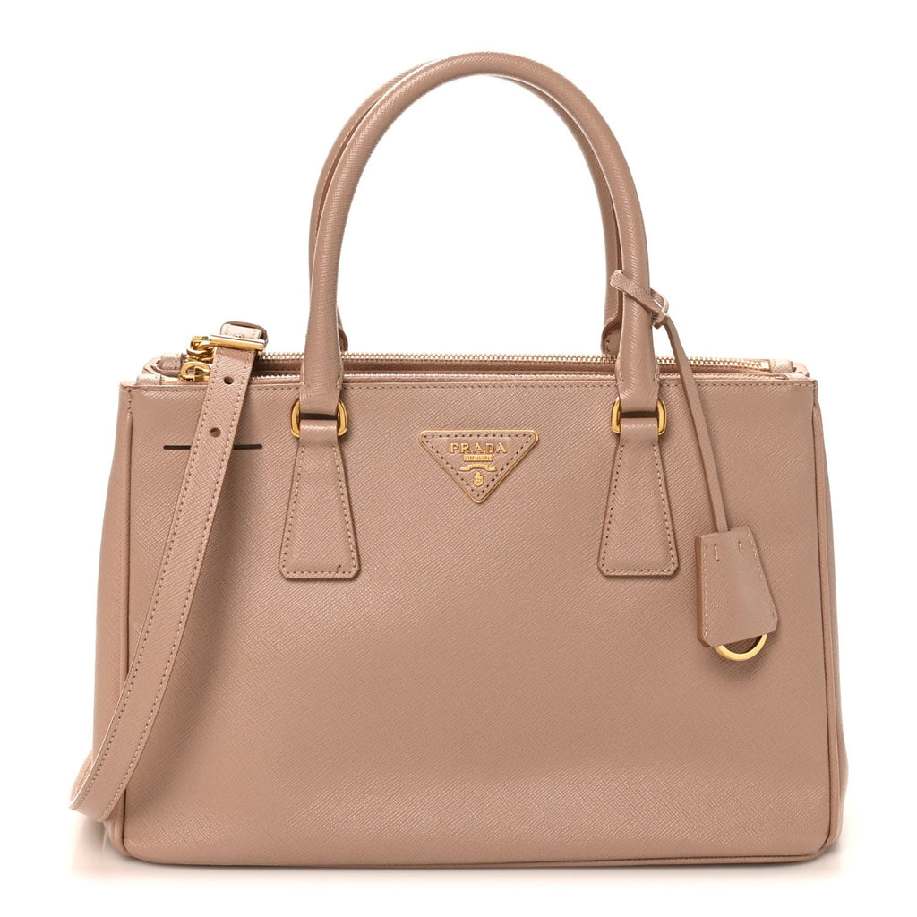 Saffiano Small Galleria Double Zip Tote Cammeo