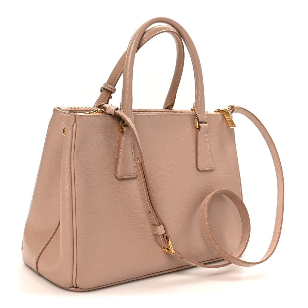 Saffiano Small Galleria Double Zip Tote Cammeo