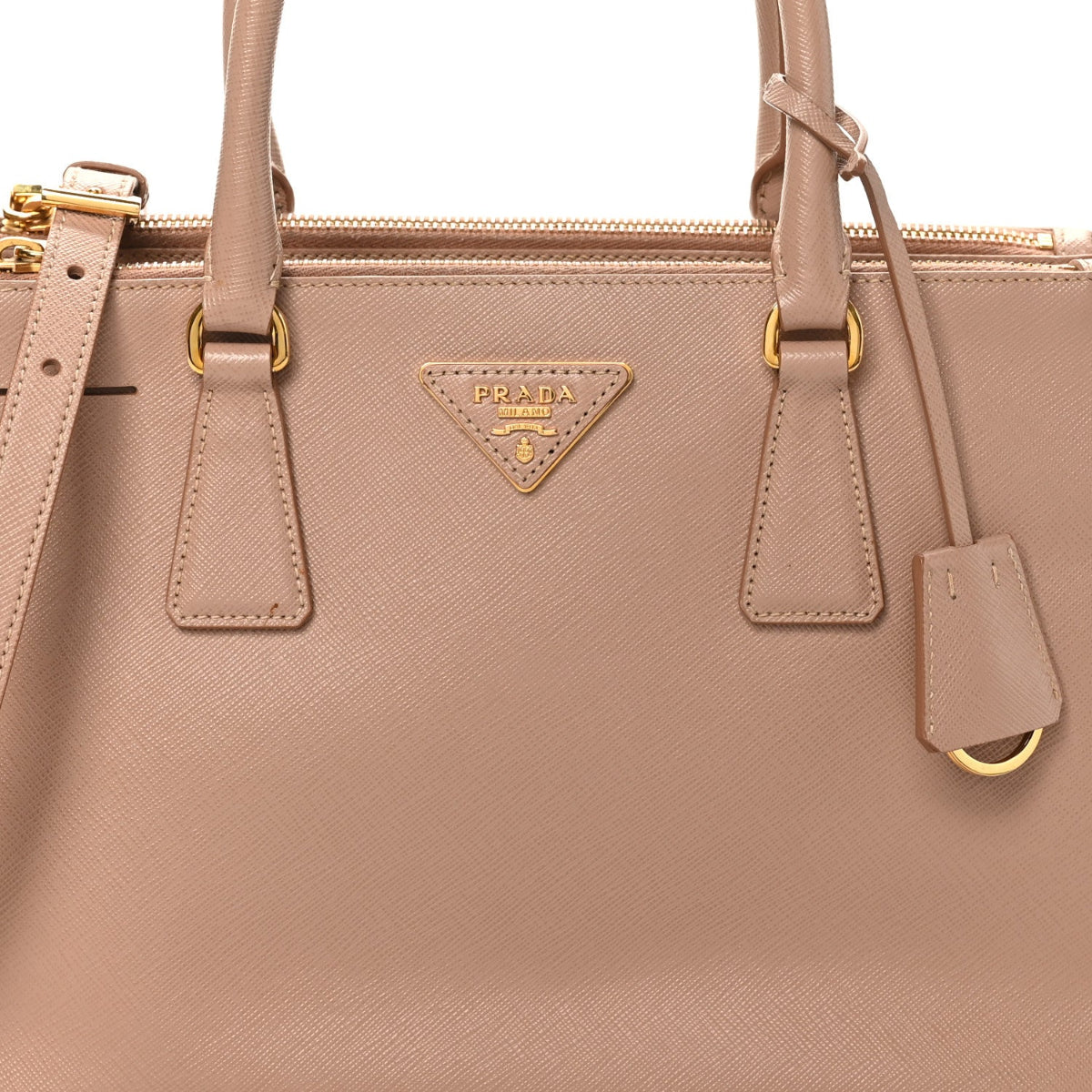 Saffiano Small Galleria Double Zip Tote Cammeo